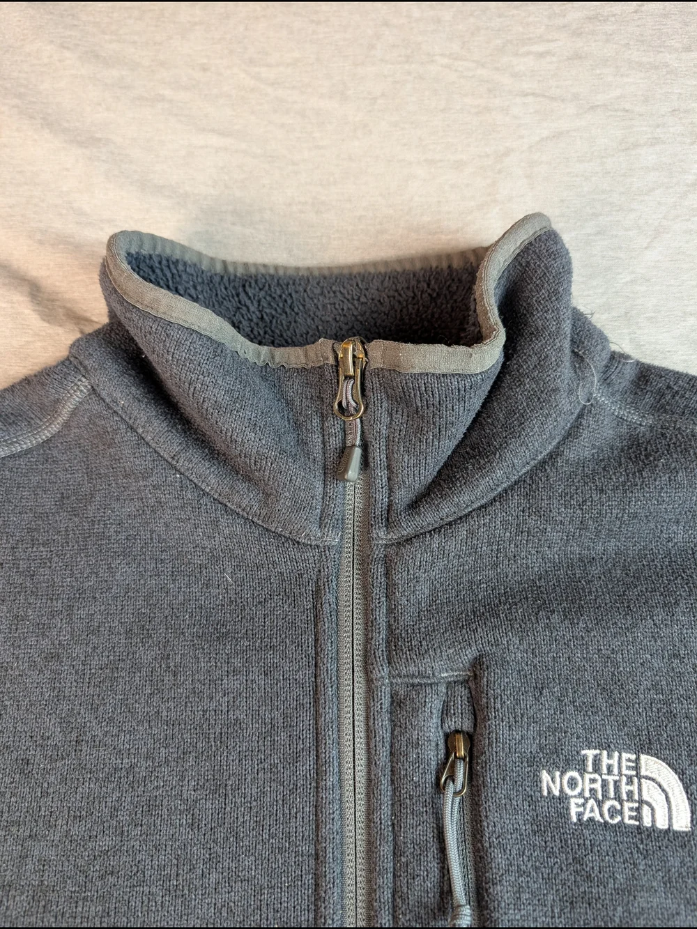 The North‎ Face Gordon Lyons Fleece Pullover Sweater 1/2 Zip Gray Mens L